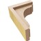 Ekena Millwork 3"W x 6"D x 9"H Classic Warren Rough Cedar Woodgrain TimberThane Corbel, Primed Tan CORUR03X06X09WARRCPR - alternate 5